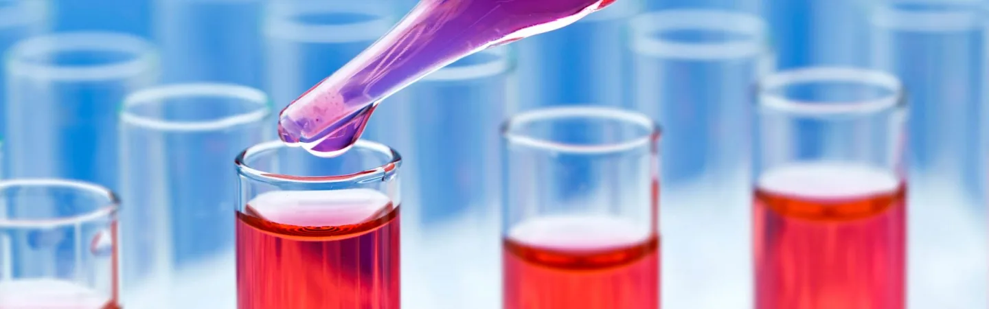 Laboratory pipette and test tubes